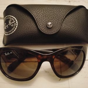 Ray-Ban 56mm Highstreet Polarized Cat Eye Sunglasses